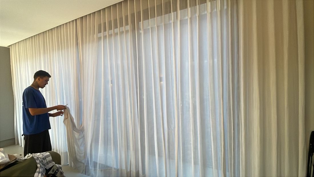 Cortinas higienizadas pela Maxxy Clean em Ribeirão Preto